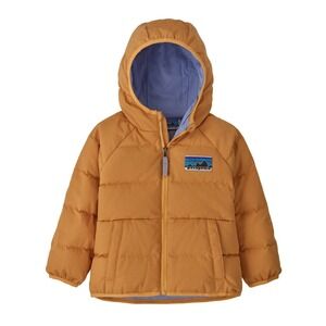 Patagonia Baby Cotton Down Jacket 2T Dried Mango Yellow Puffer Hooded 61450 NEW